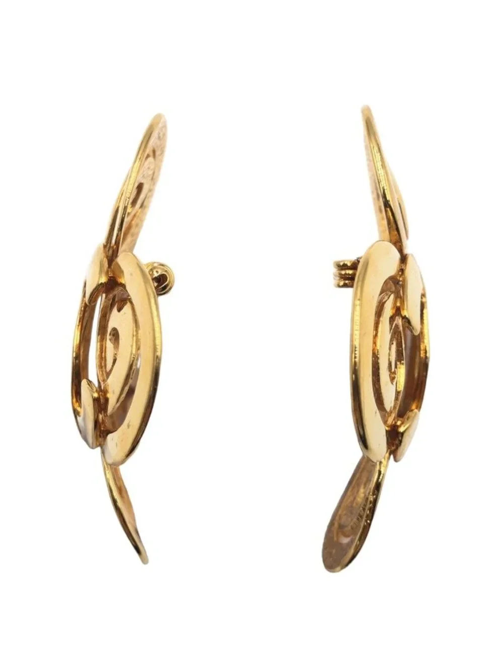 Chanel Vintage CC Logo Gold Metal Brooch